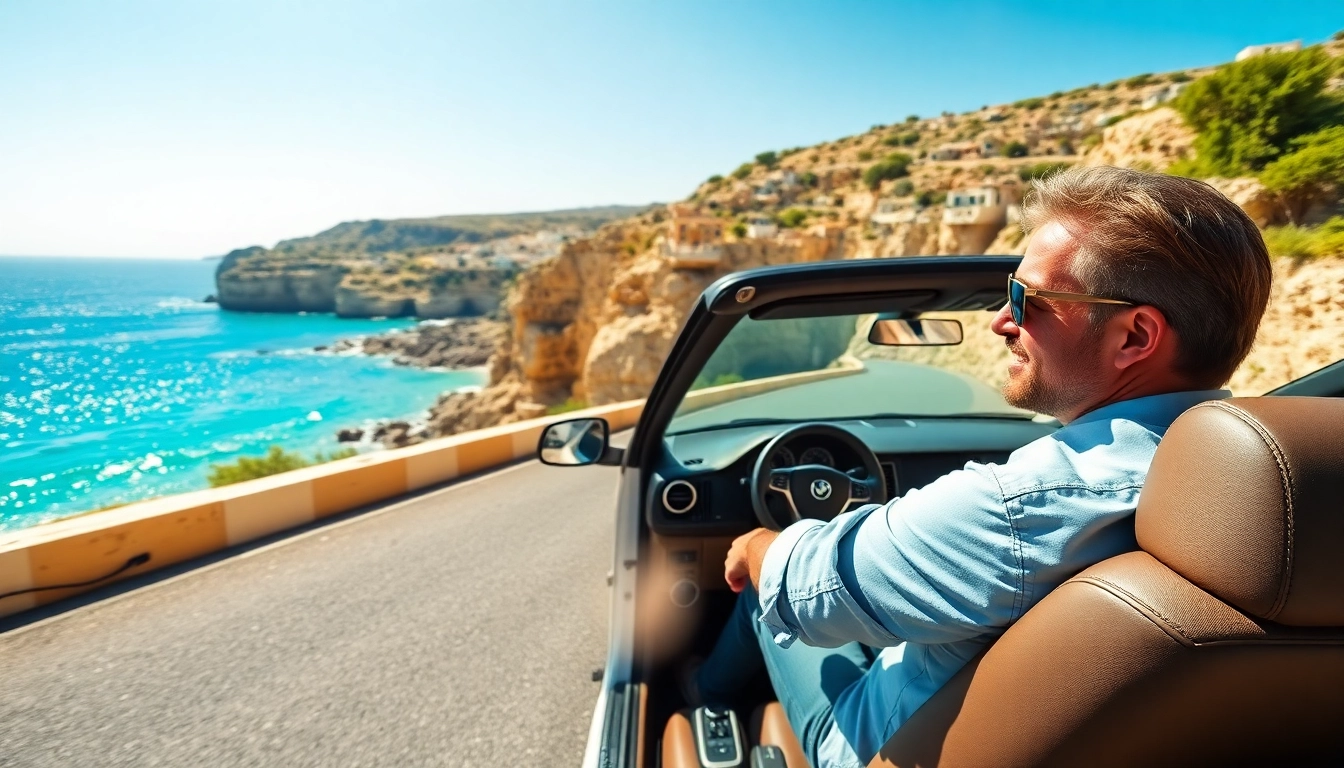 Experience cheap car rental with driver Malta on a beautiful coastal drive with vibrant scenery.