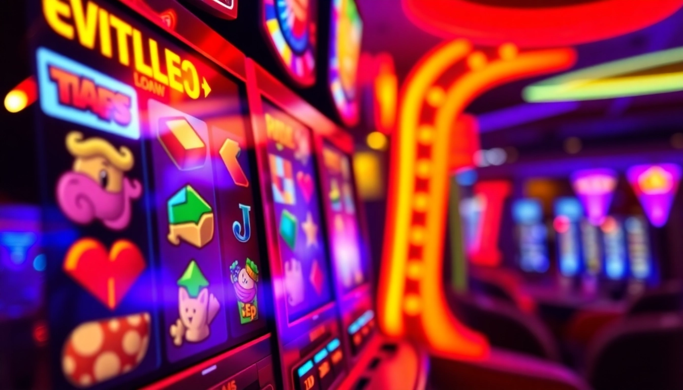 Engage with เว็บสล็อตทดลอง through vibrant slot machine visuals, showcasing colorful reels and animations.