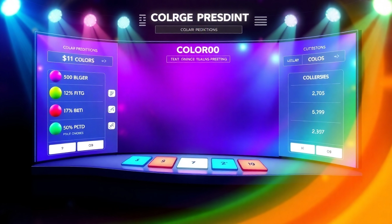 Engage with the Best colour prediction game interface featuring vibrant colors and exciting betting options.