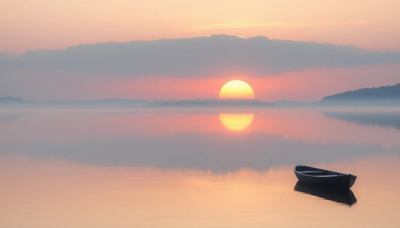 Explore your innate potential through a serene sunrise over a tranquil lake, inviting self-discovery and reflection.