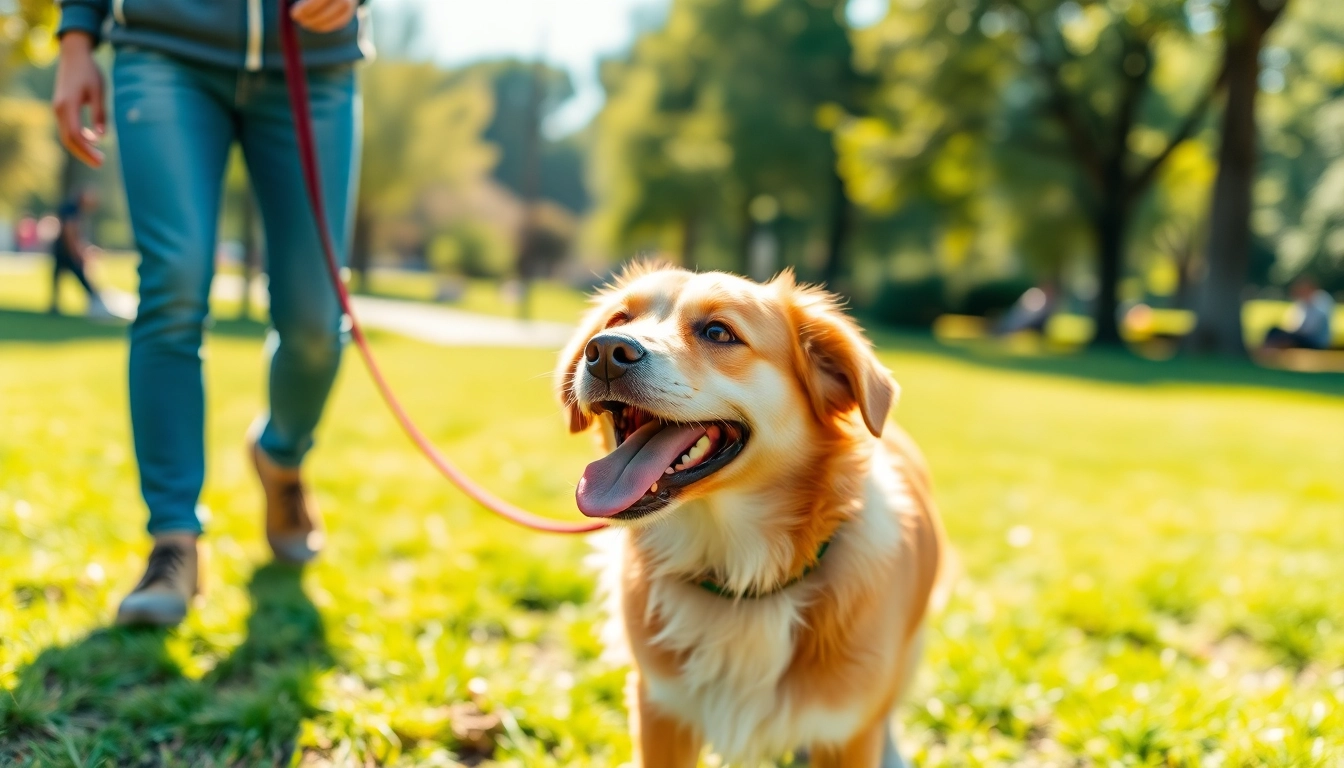 Experience joy during a walk with your dog at Kate's K9 Pet Care, showcasing vibrant moments in nature.