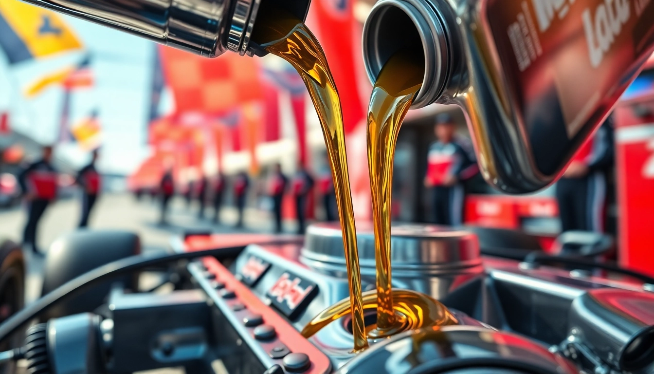 Showcase racing engine oil in action during a competitive motorsport event