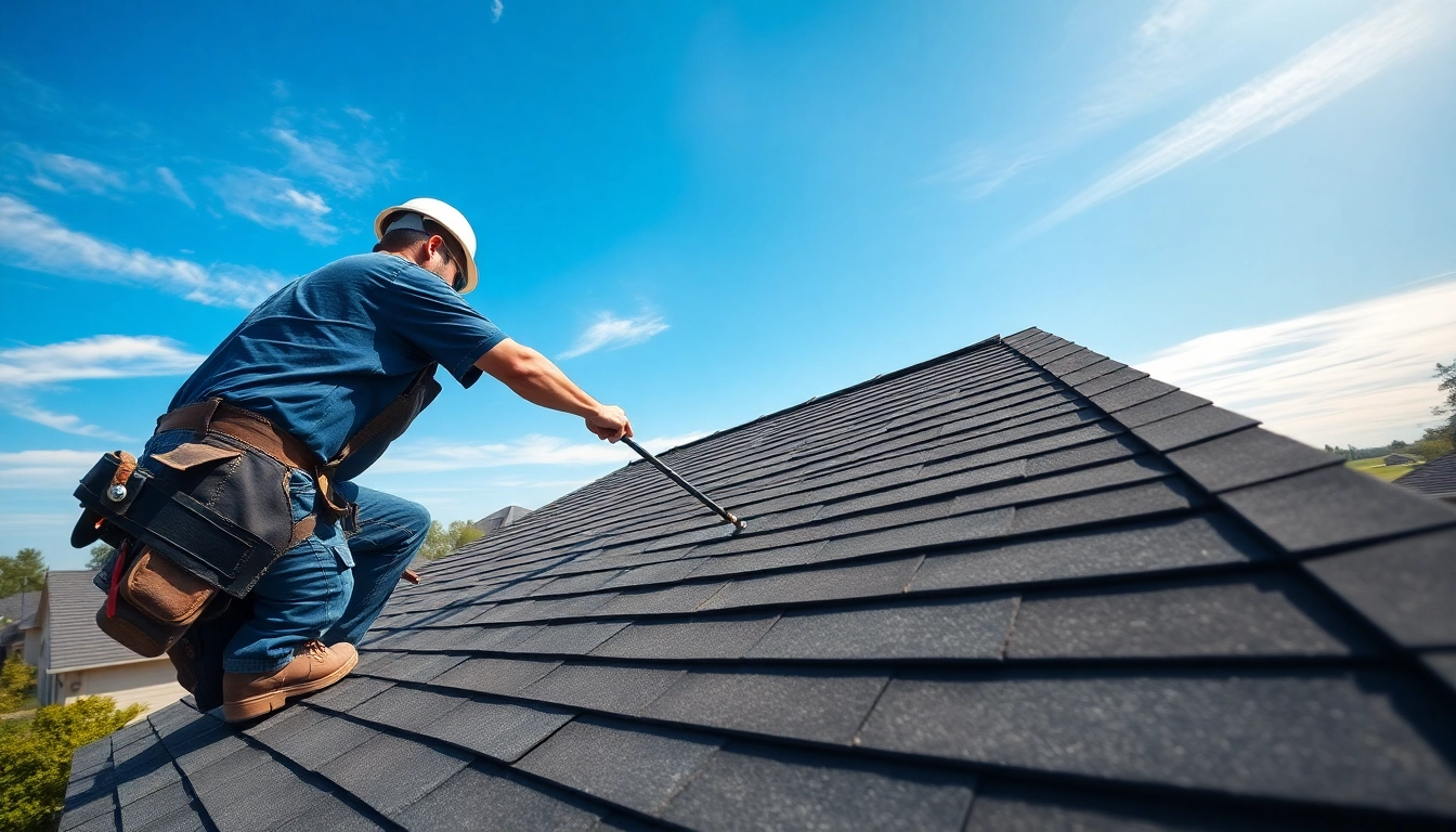 Install asphalt shingle roofing Texas in a suburban setting with a professional roofing expert.