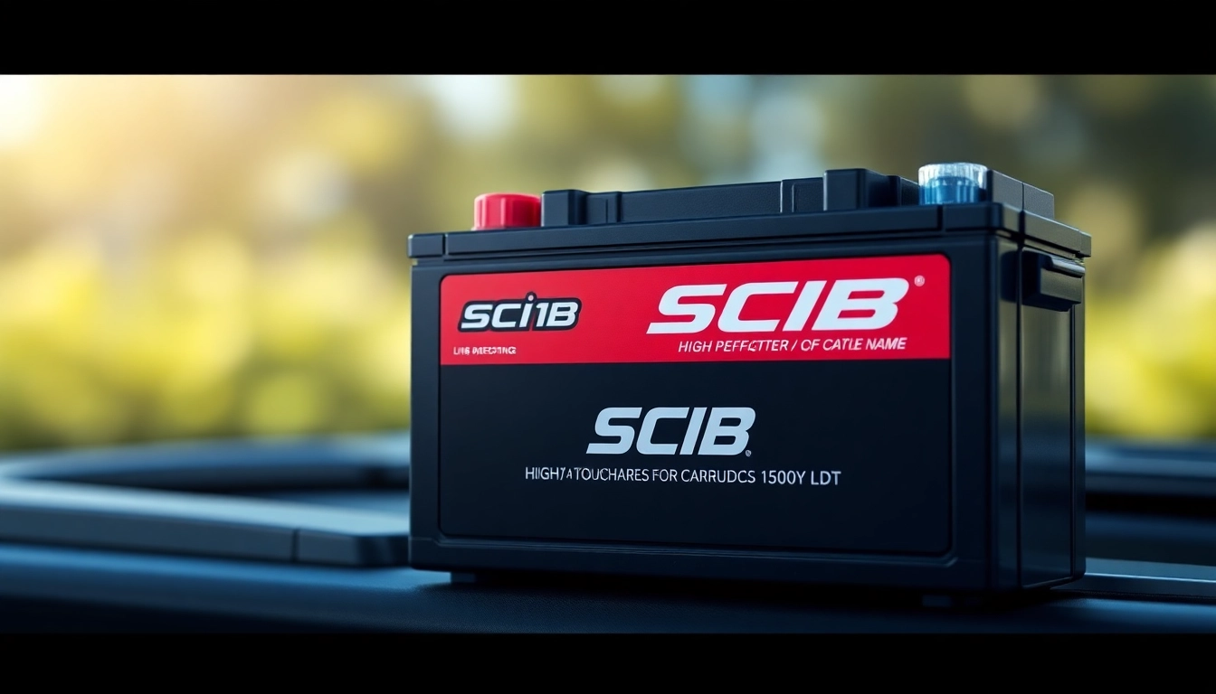 Showcase a SCiB battery powering a car audio system, highlighting its compact design and high-performance features.