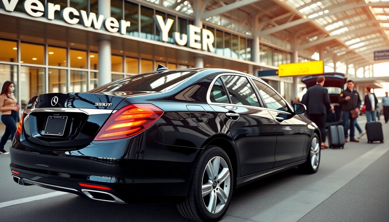 Book a Vancouver airport car service with a luxury sedan waiting at YVR for your next trip.