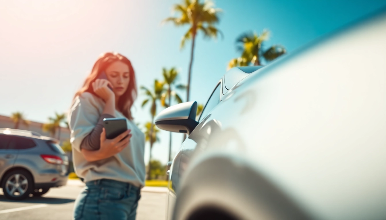 Person with Keys Locked in Car looking worried while searching for help