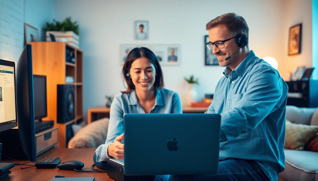Provide expert residential IT support in a welcoming home environment with friendly technician assistance.