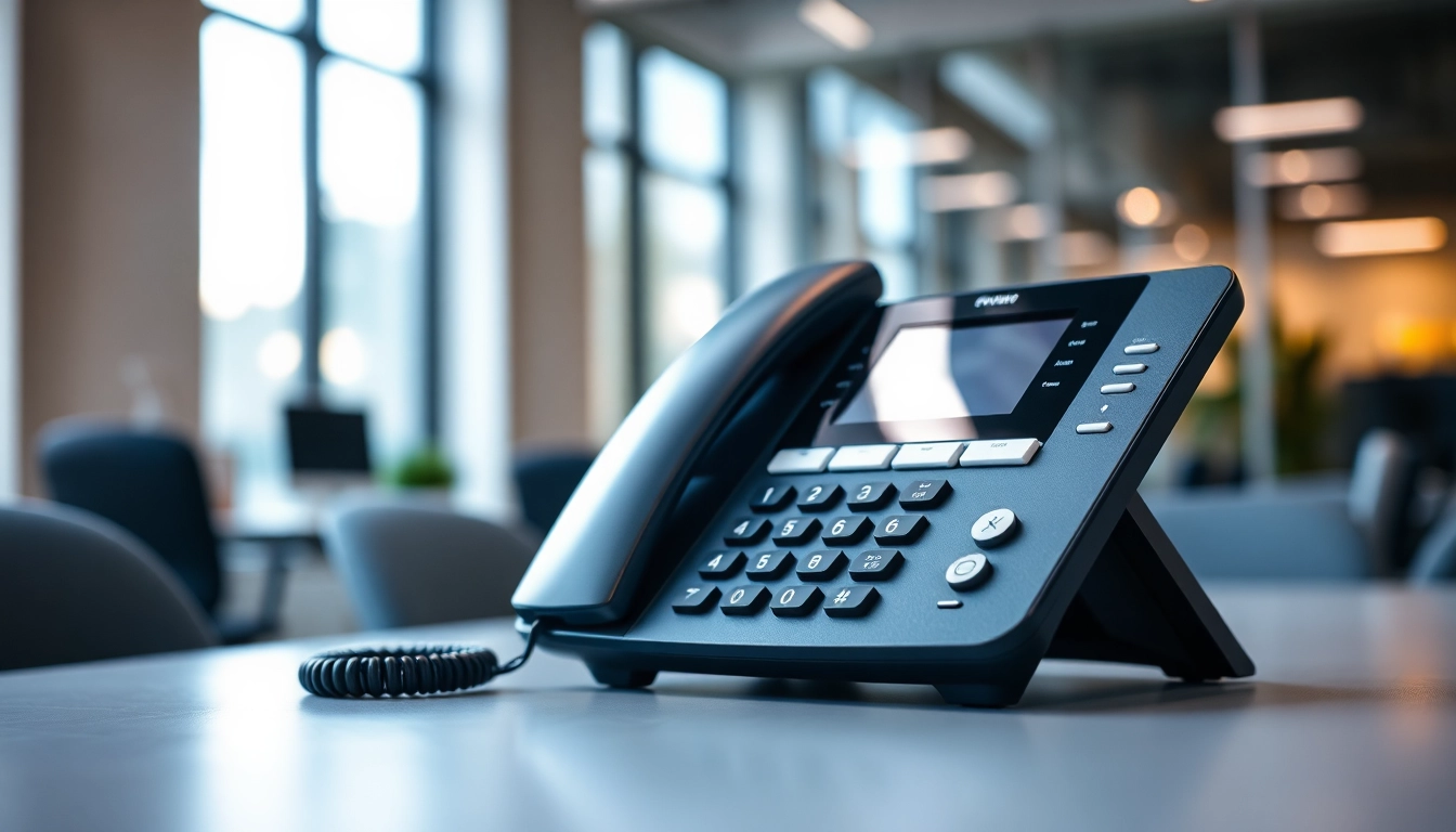 Enhance communication with this sophisticated IP Phone on a sleek office desk.
