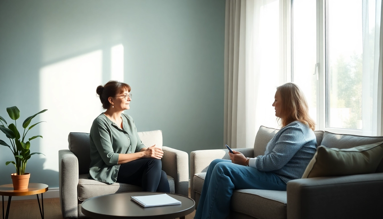 Engaged session with an attachment theory specialist in a peaceful therapy office setting.