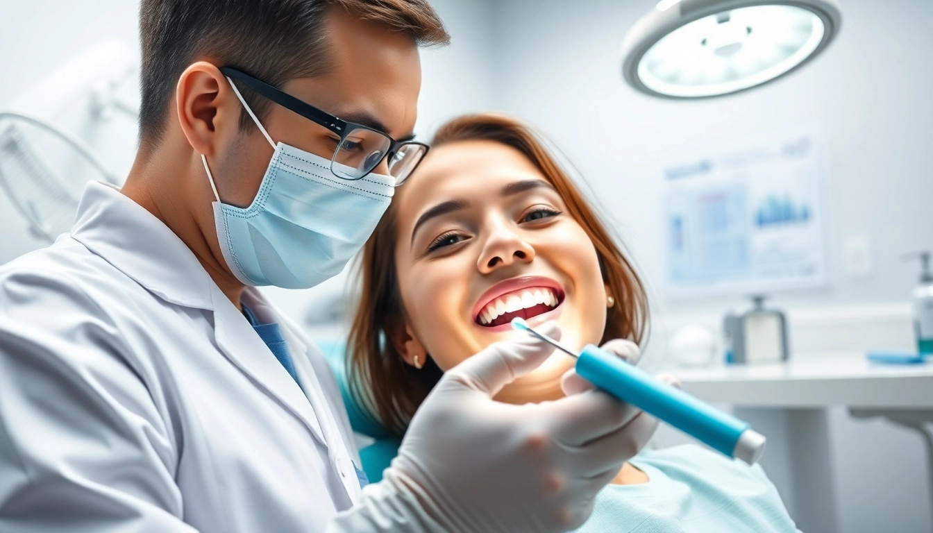 Practice good hygiene with a professional dentist demonstrating safe dental care techniques.
