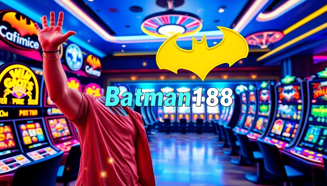 Permainan menarik di situs slot batman138 dengan pemain yang merayakan kemenangan, penuh warna