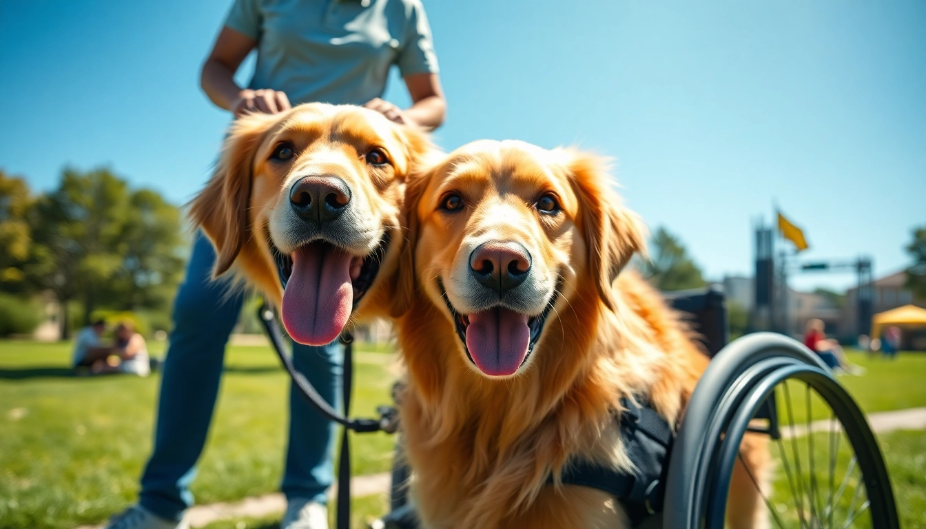 Find the perfect service dog to buy a service dog for your needs in a sunny park setting.