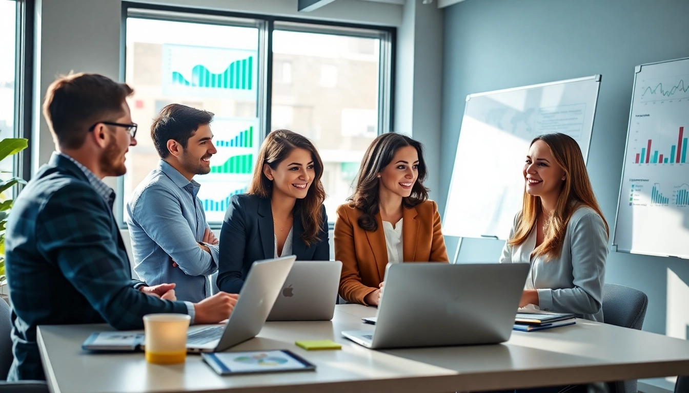 Enhancing competitive intelligence for sales with a professional team strategizing.