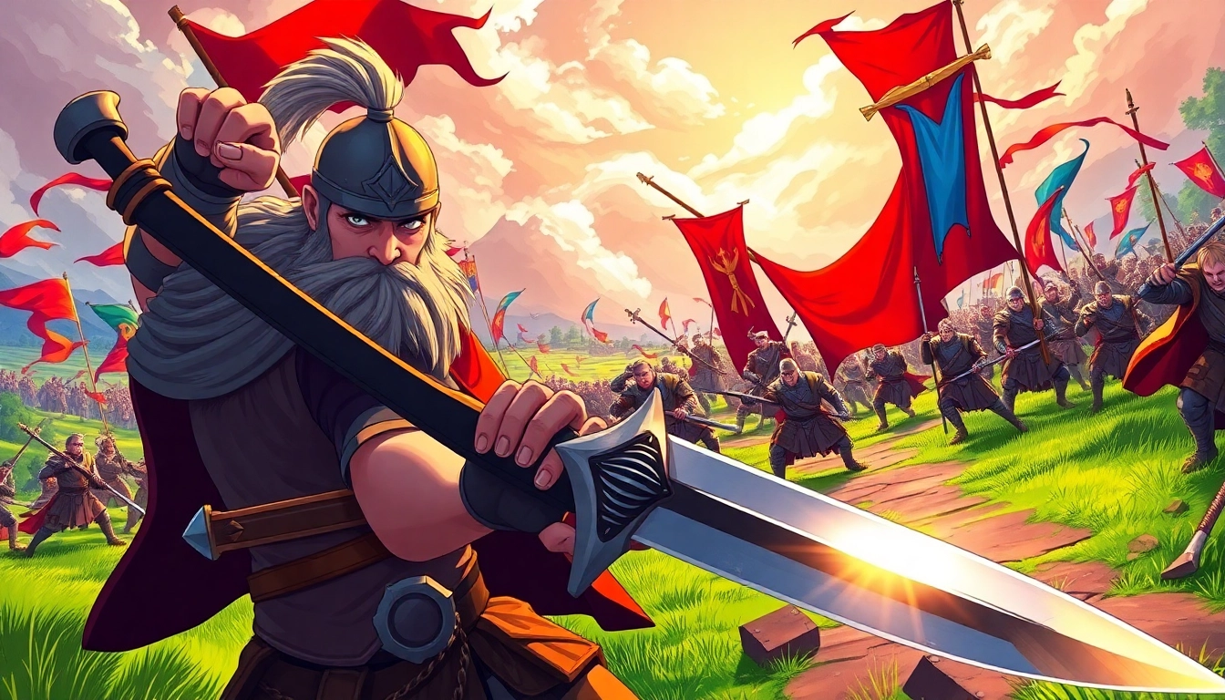 Engaging Warlords 2 download game scene with a fierce warrior ready for battle