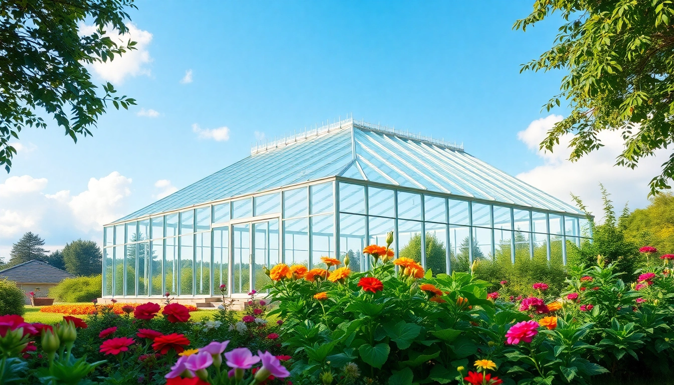 Enhance your garden with a stylish home glass greenhouse addition featuring vibrant flowers and bright sunlight.