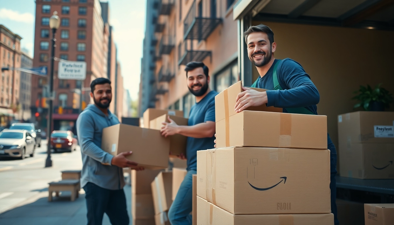 Brooklyn movers helping with an apartment transition in a vibrant urban setting.