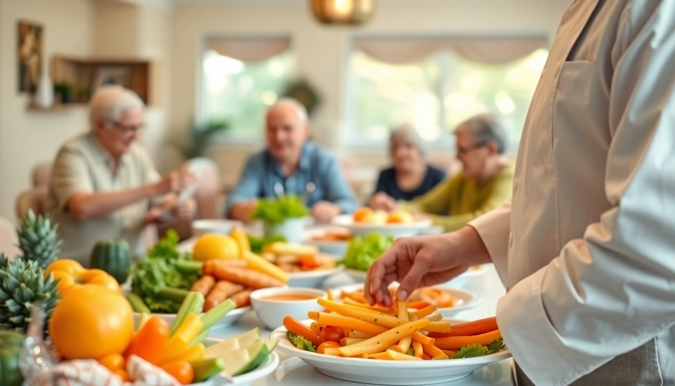 Delicious meals from the henderson nv senior center menu served in a community setting, highlighting vibrant dishes.