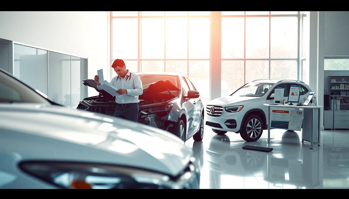 Skup samochodów powypadkowych Śląsk - Mechanik ocenia uszkodzony samochód w profesjonalnym salonie