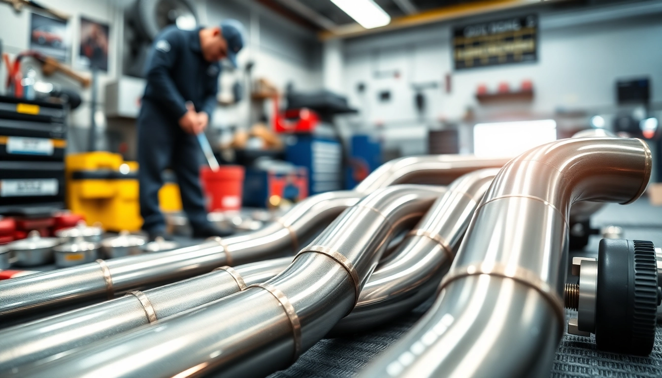 Enhancing charge piping with high-quality stainless steel in a professional workshop.