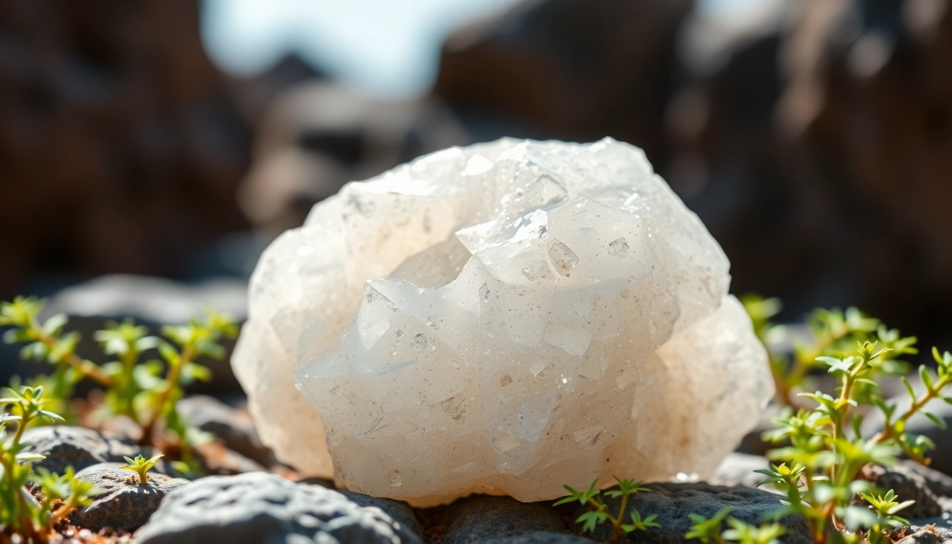Zeolit lava pure w blasku słońca, ukazujący jego unikalną strukturę i teksturę.